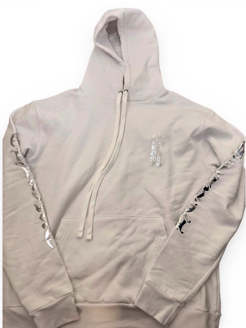 Chrome hearts white hoodie with foil print size S